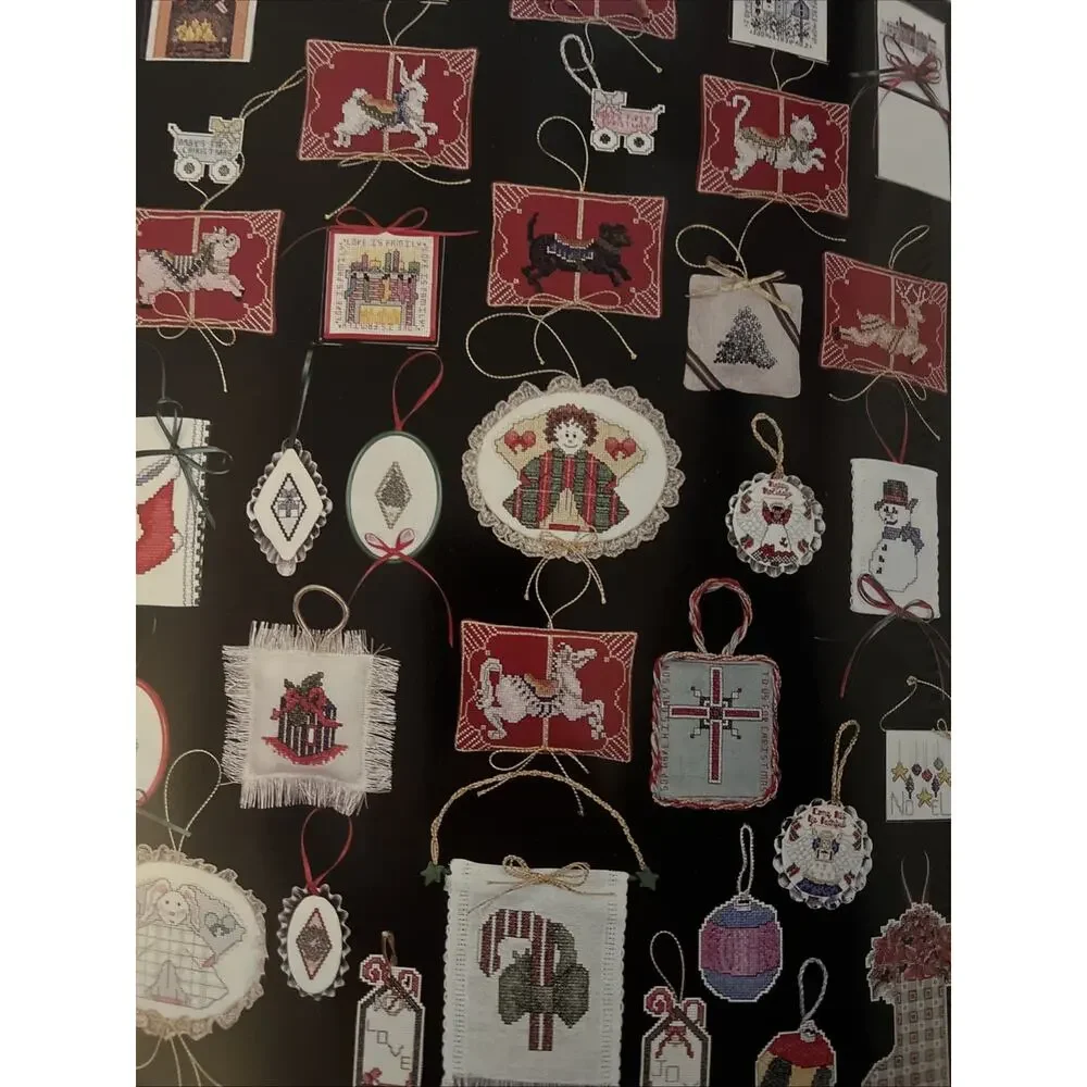 A Cross My Heart Cross Stitch Pattern Christmas Ornaments Plain & Fancy CSB-197